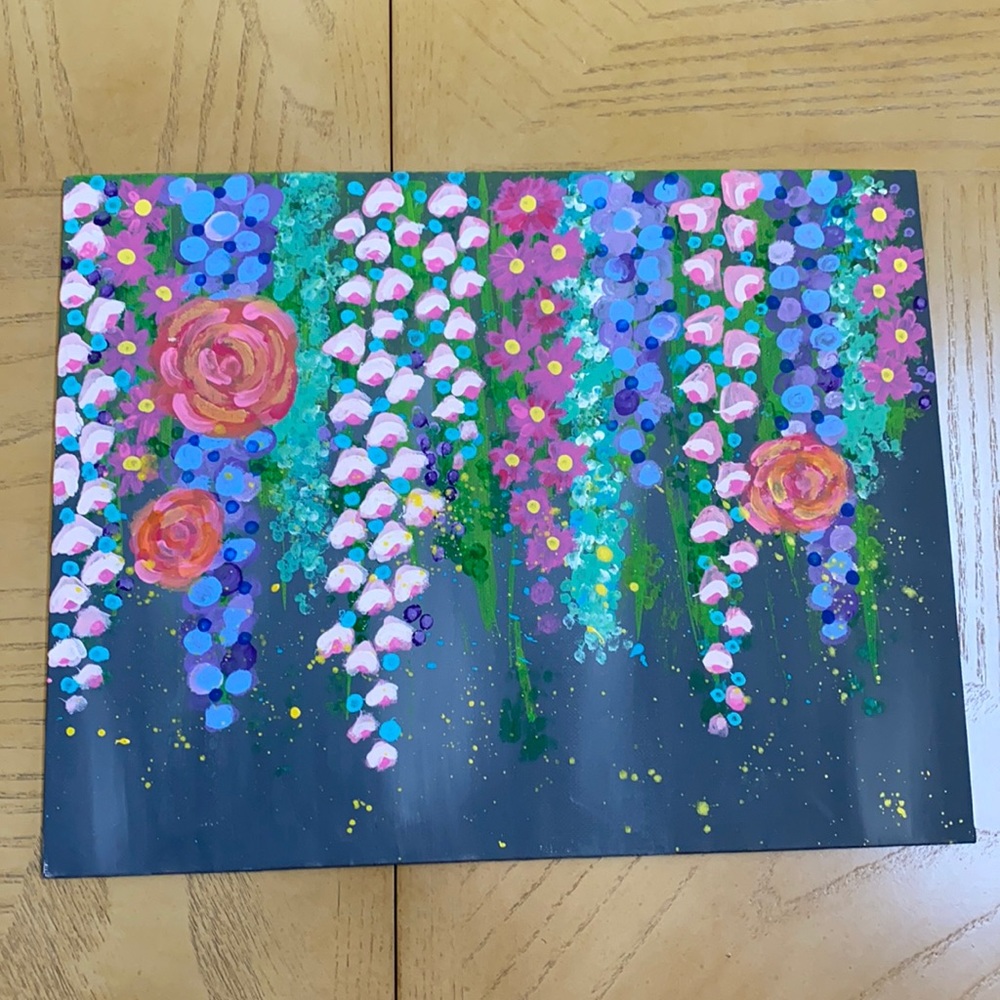 Floral Flat Canvas Painting